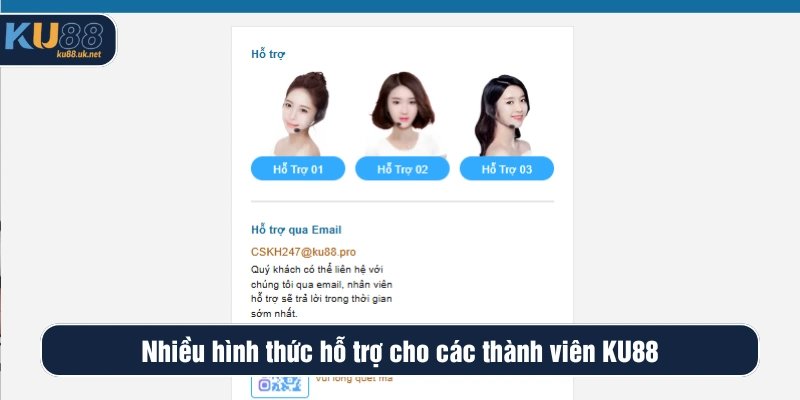 Liên hệ CSKH dễ dàng, nhanh chóng cùng KU88 